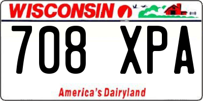 WI license plate 708XPA