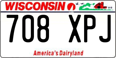WI license plate 708XPJ