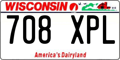 WI license plate 708XPL