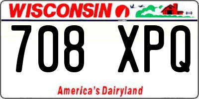 WI license plate 708XPQ