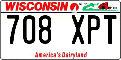 WI license plate 708XPT