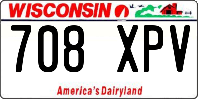WI license plate 708XPV