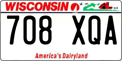 WI license plate 708XQA