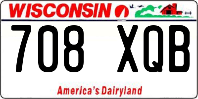 WI license plate 708XQB