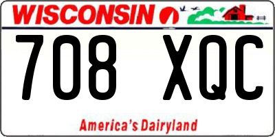 WI license plate 708XQC