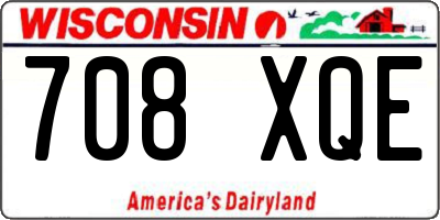 WI license plate 708XQE