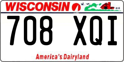 WI license plate 708XQI