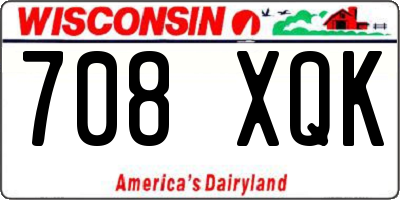 WI license plate 708XQK