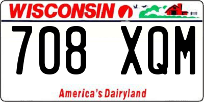 WI license plate 708XQM