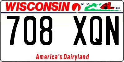 WI license plate 708XQN