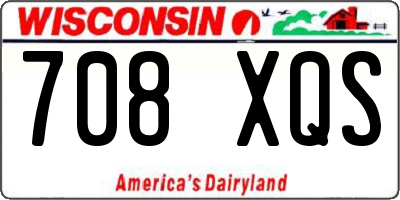 WI license plate 708XQS
