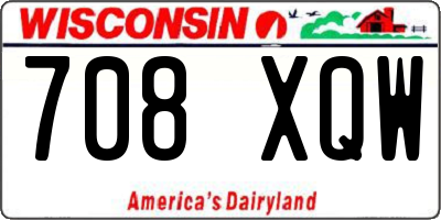 WI license plate 708XQW