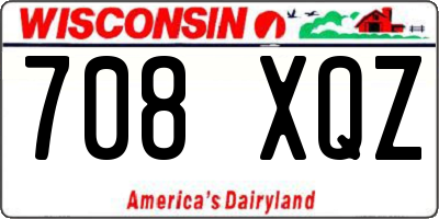 WI license plate 708XQZ