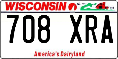 WI license plate 708XRA