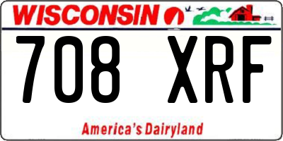WI license plate 708XRF