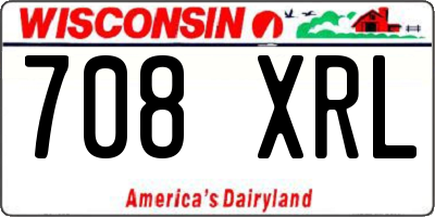 WI license plate 708XRL