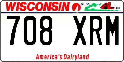 WI license plate 708XRM