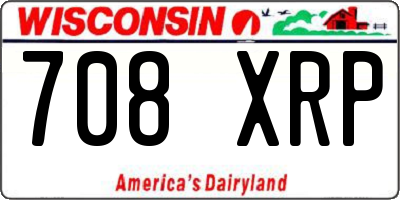 WI license plate 708XRP