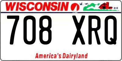 WI license plate 708XRQ