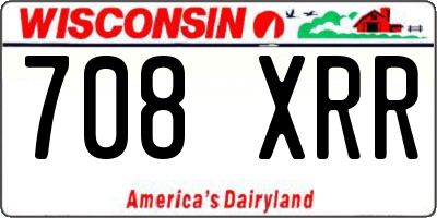 WI license plate 708XRR