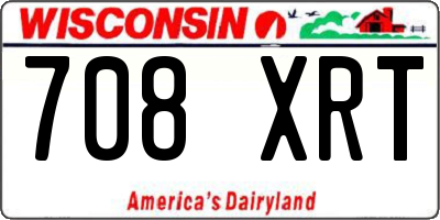 WI license plate 708XRT