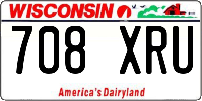 WI license plate 708XRU