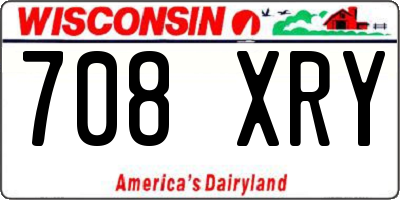 WI license plate 708XRY