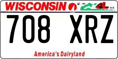 WI license plate 708XRZ