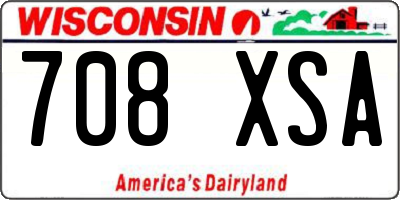 WI license plate 708XSA