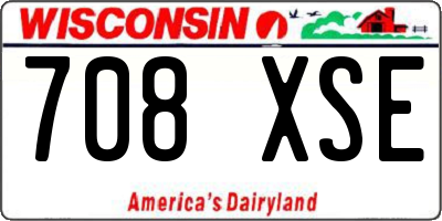 WI license plate 708XSE