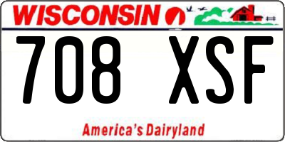 WI license plate 708XSF