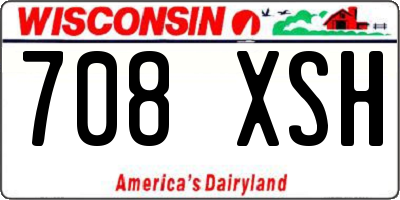WI license plate 708XSH