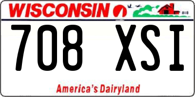 WI license plate 708XSI
