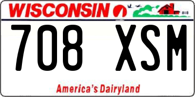 WI license plate 708XSM
