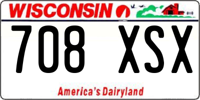 WI license plate 708XSX