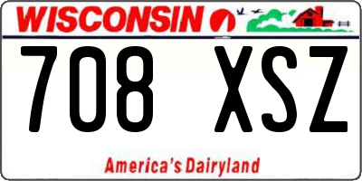 WI license plate 708XSZ
