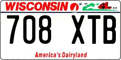 WI license plate 708XTB
