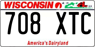 WI license plate 708XTC