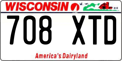 WI license plate 708XTD