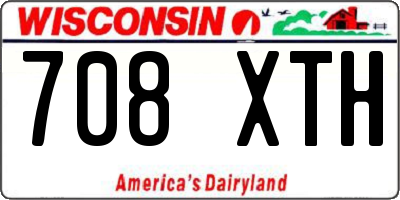 WI license plate 708XTH