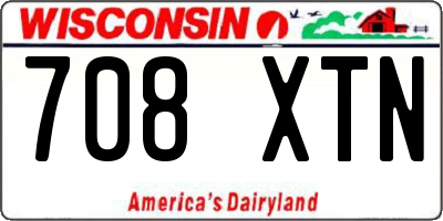 WI license plate 708XTN