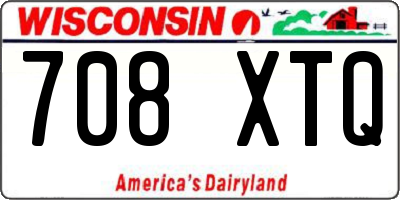 WI license plate 708XTQ