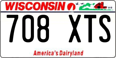 WI license plate 708XTS