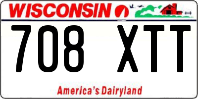 WI license plate 708XTT