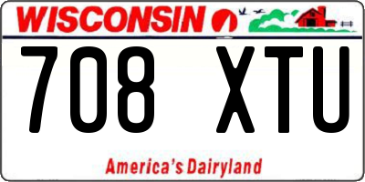 WI license plate 708XTU