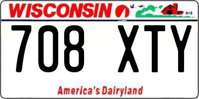 WI license plate 708XTY
