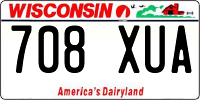 WI license plate 708XUA