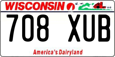 WI license plate 708XUB