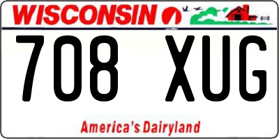 WI license plate 708XUG