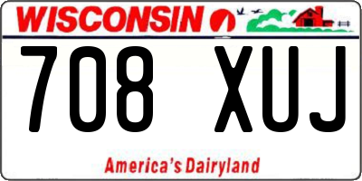 WI license plate 708XUJ
